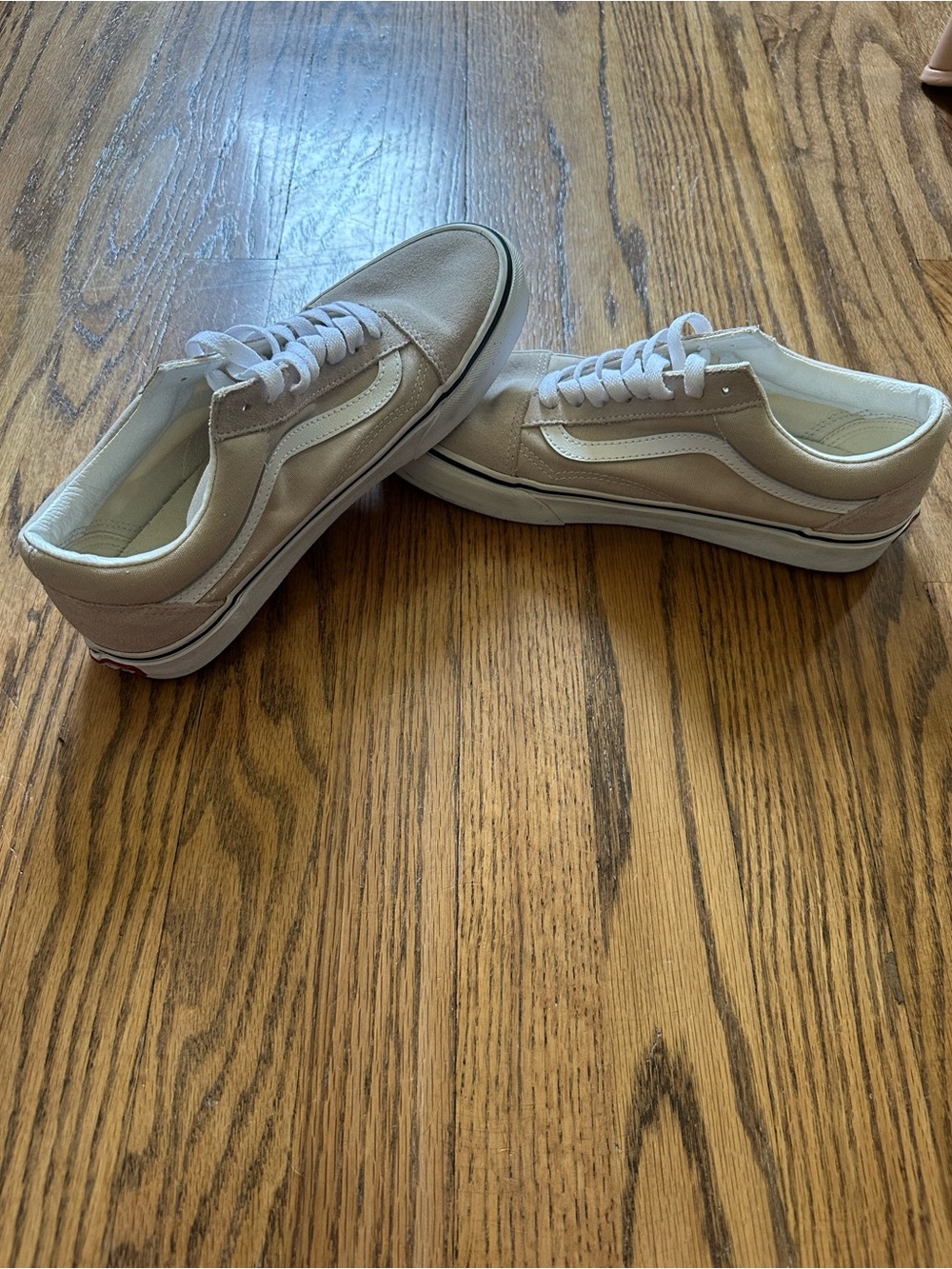 Vans Old Skool Sneaker Canvas Low Top Cream Beige Size 9